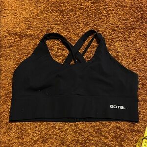 Women's Black Cross-Back Sports Bra